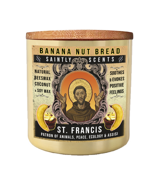 St. Francis of Assisi Banana Nut Bread Scented Candle