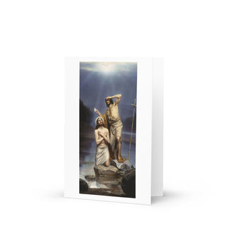 Will You Be My Godparent Card - The Baptism of Christ by Carl Bloch: front