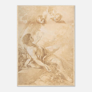 Sepia Figure and Cherubs Framed Print - view 12