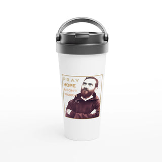 St. Padre Pio 'Pray, Hope & Don't Worry' Travel Mug