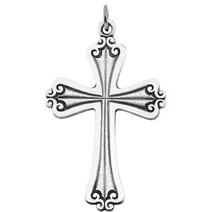 Sterling Silver 45x31 MM Cross Pendant