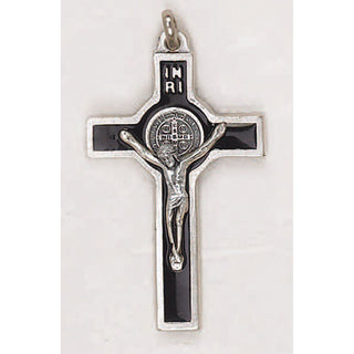 2-1/2-inch St. Benedict Cross - Brown Enamel