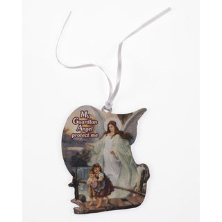 3-pack - Wooden Crib Medal - Angel over Bridge