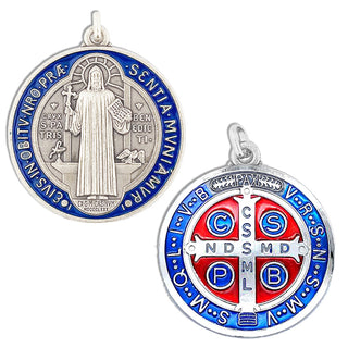 St. Benedict Medal with Enamel Inlay - Medium