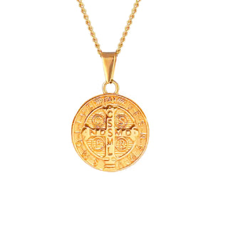 Gold plated St. Benedict Medallion