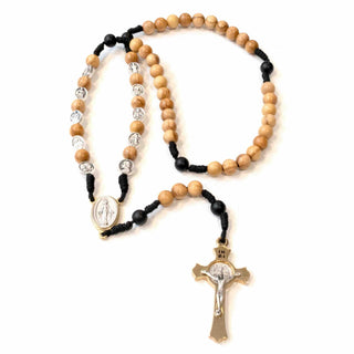 Medjugorje Olive Wood Saints Miraculous Medal Rosary - main product image | CatholicShop.com