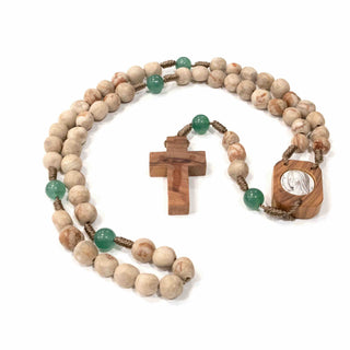 Medjugorje Olive Stone Peace Rosary - main product image | CatholicShop.com