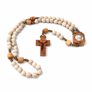Medjugorje Natural Stone and Olive Wood Rosary - main product image | CatholicShop.com