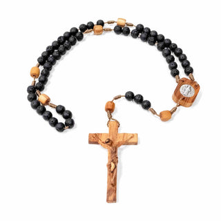 Hand-Carved Olive Wood Crucifix Rosary - main product image | CatholicShop.com