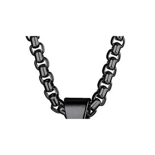 Stainless Steel St. Michael Medal for Men - Gunmetal Black