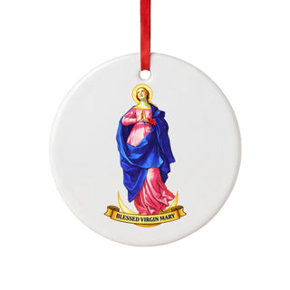 Blessed Virgin Mary Ceramic Ornament