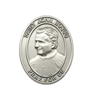 Silver Oxide St. John Bosco Visor Clip