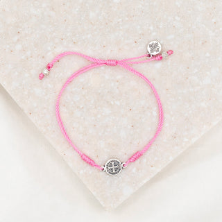 Breathe Blessing Bracelet Silver - Pink