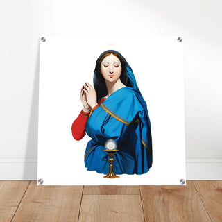 Mary Adoring the Eucharist Acrylic Wall Plaque - view 6