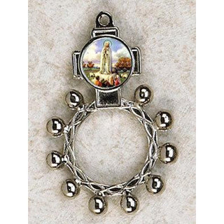 Bulk Lady of Fatima Finger Rosary - Silver Tone