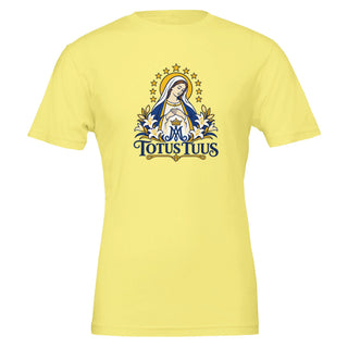 Totus Tuus Navy and Gold T-Shirt