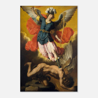 St. Michael the Archangel Baroque Canvas Print - view 6