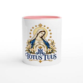Totus Tuus Mary with Lilies Color Mug - view 3