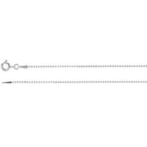 16-inch Bead Chain with Spring Ring - Sterling Silver