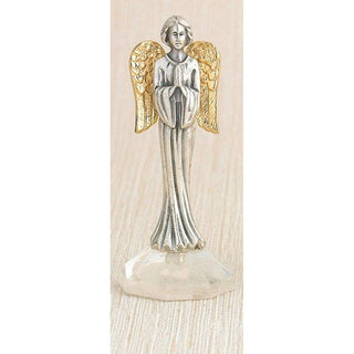 6-pack - Angel Praying with Gold Toned Wings Adhesive 3 inch Mini Statue
