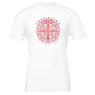 St. Benedict Medal Distressed Red T-Shirt - view 7