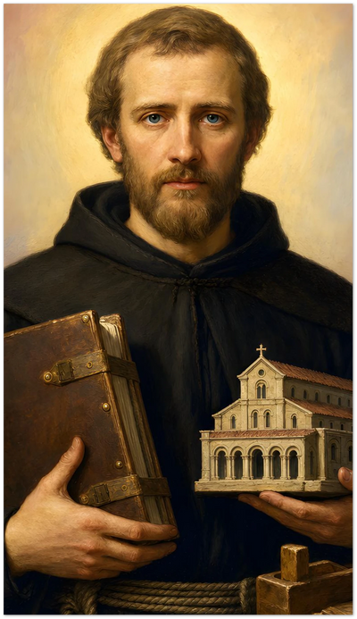 St. Benedict Biscop Holy Cards