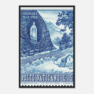 Lourdes Apparition Blue Framed Print - view 13