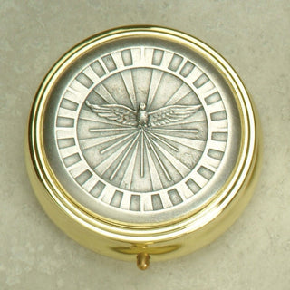 Silver Plated Holy Spirit Pyx with Gold
