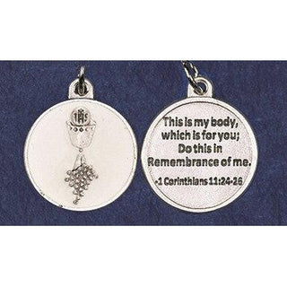 Bulk Round White Enamel Chalice Medals