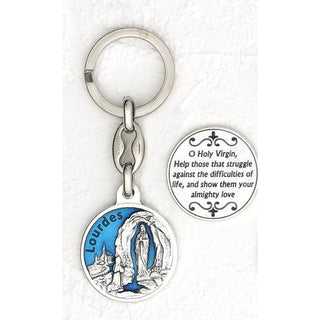 6-pack - Our Lady of Lourdes Blue Enamel Key ring