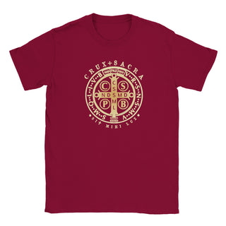 St. Benedict Medal Antique Gold T-Shirt - view 9