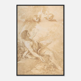 Sepia Figure and Cherubs Framed Print - view 8
