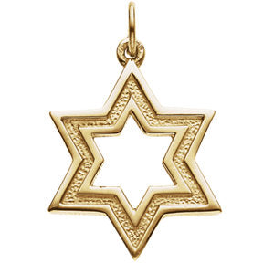 14K Gold 20.25x18 MM Star of David Pendant