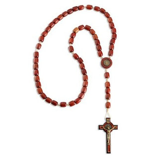 St. Benedict Rosary - Dark Cherry Wood