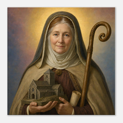 St. Aebbe the Elder - Devotional Canvas