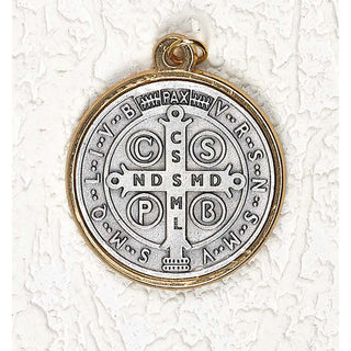 Bulk Saint Benedict Two Tone Medalss