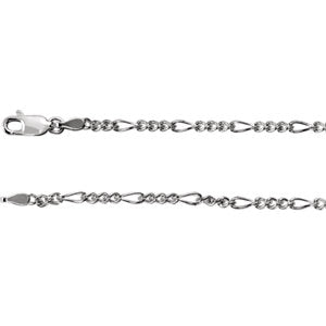 20-inch Figaro Chain with Lobster Clasp - Sterling Silver