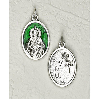 25-Pack - 3/4 inch Green Enamel St Jude Pendant