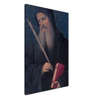St. Benedict with Book and Staff Canvas Print