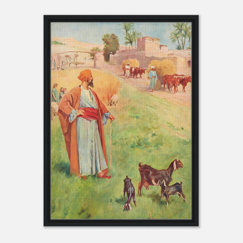 Boaz in the Harvest Field Framed Canvas – CatholicShop.com