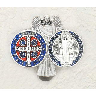 3-pack - Saint Benedict - Guardian Angel - Enameled Visor Clip
