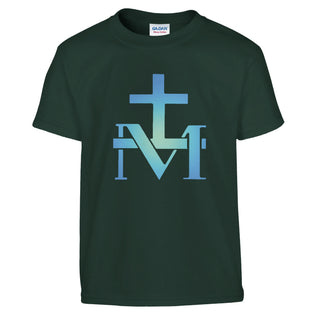 Blue Gradient Cross Kids T-Shirt - view 2
