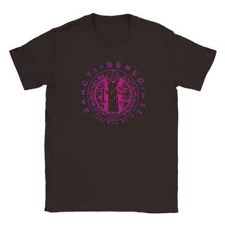Purple Gradient St. Benedict Medal T-Shirt - view 5