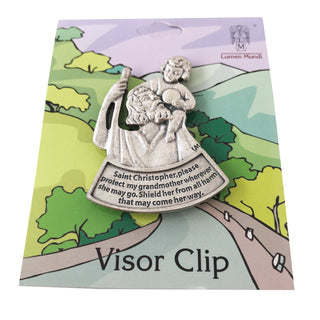 3-pack - Saint Christopher Visor Clip - Protect my Grandmother