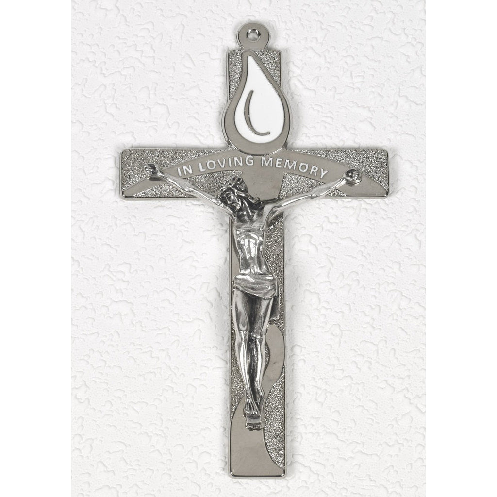 In Loving Memory Silver Wall Cross | Catholic Shop – CatholicShop.com