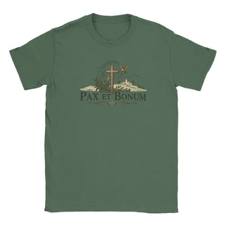 St. Francis of Assisi Pax et Bonum Cross and Birds T-Shirt - view 11