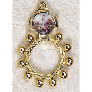 Bulk Lady of Fatima Gold Tone Finger Rosary