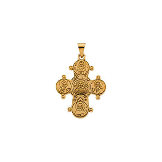 14K Yellow Gold Dagmar Cross Pendant at Catholic Shop