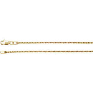 7-inch Wheat Bracelet with Lobster Clasp - 14K Yellow Gold