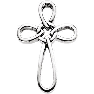Sterling Silver 34.25x24 MM Cross Pendant